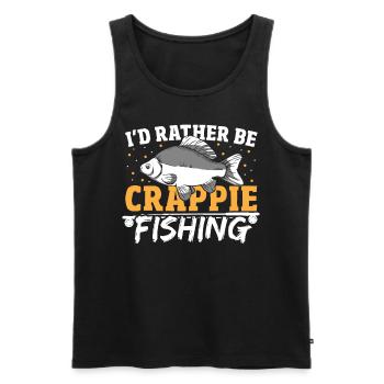 Je préfère être Crappie Pêche Pêche Fish Hunting - Débardeur bio Premium Homme - noir - Devant - Michal (187cm)