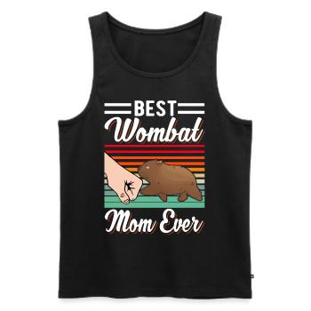 Best Wombat Mom Ever - Men's Premium Organic Tank Top - black - Front - Michal (187cm)