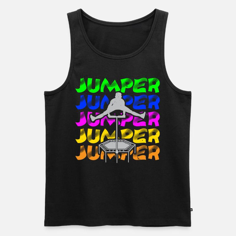 Trampolinspringen Trampolin Trampolin Trampolinspr - Männer Premium Bio Tank Top - Schwarz