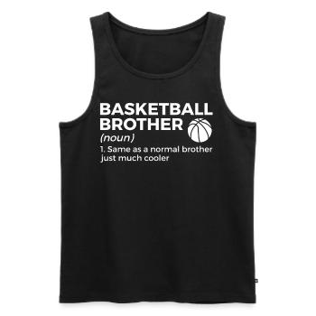 Dictons de basket-ball amusants pour les joueurs de basket-ball - Débardeur bio Premium Homme - noir - Devant - Michal (187cm)
