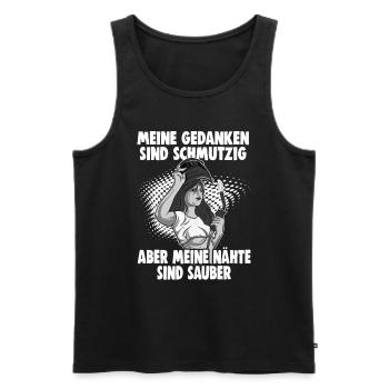 Schweißer Spruch Design für Metallbauer - Männer Premium Bio Tank Top - Schwarz - Vorne - Michal (187cm)