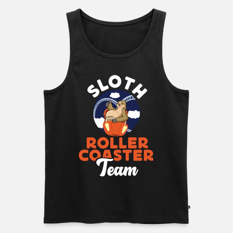 Roller Coaster Sloth Sloth Roller - Débardeur bio Premium Homme - noir