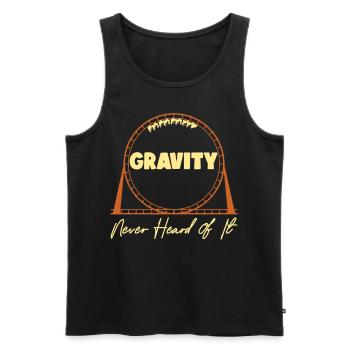 Roller Coaster Gravity Never Heard - Men's Premium Organic Tank Top - black - Front - AI Model Male 178 light (178cm)