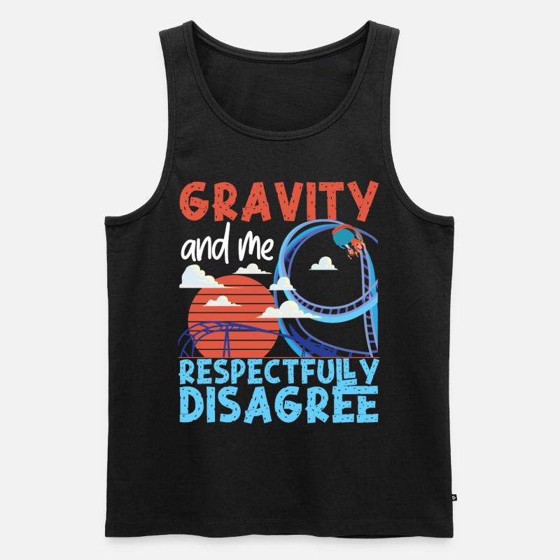 Roller Coaster Gravity And Me - Men's Premium Organic Tank Top - black