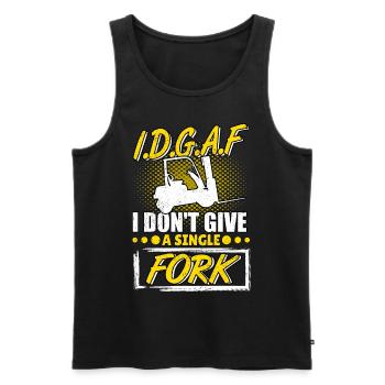 Forklift Driver Forklift - Men's Premium Organic Tank Top - black - Front - AI Model Male 178 light (178cm)