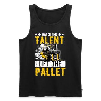 Forklift Truck Driver Forklift Driver Forklift Driver - Men's Premium Organic Tank Top - black - Front - AI Model Male 178 light (178cm)