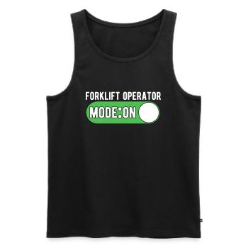Staplerfahrer Gabelstapler Modus An - Männer Premium Bio Tank Top - Schwarz - Vorne - AI Model Male 178 light (178cm)