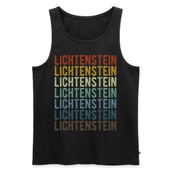 Lichtenstein Stadt Retro Vintage - Männer Premium Bio Tank Top - Schwarz - Vorne - Michal (187cm)