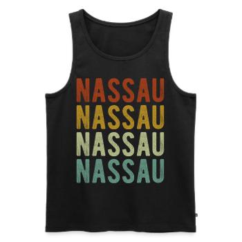 Nassau Stadt Retro Vintage - Männer Premium Bio Tank Top - Schwarz - Vorne - Michal (187cm)