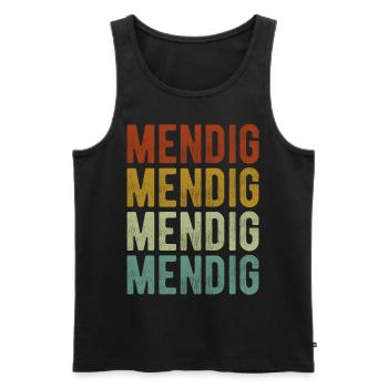 Mendig Stadt Retro Vintage - Männer Premium Bio Tank Top - Schwarz - Vorne - Michal (187cm)