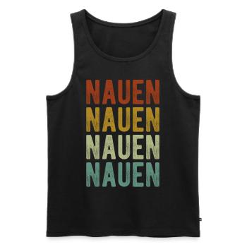 Nauen Stadt Retro Vintage - Männer Premium Bio Tank Top - Schwarz - Vorne - Michal (187cm)