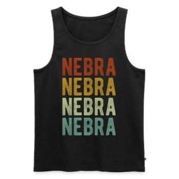 Nebra Stadt Retro Vintage - Männer Premium Bio Tank Top - Schwarz - Vorne - Michal (187cm)