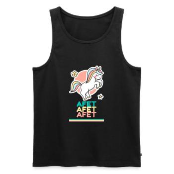 Afet Prénom Cadeau Douce Licorne - Débardeur bio Premium Homme - noir - Devant - Michal (187cm)