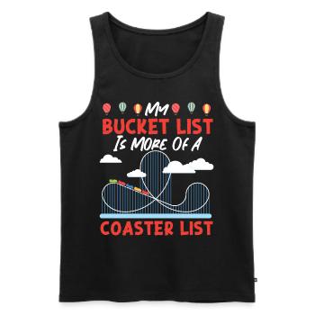 Roller Coaster Bucket List My - Männer Premium Bio Tank Top - Schwarz - Vorne - Michal (187cm)