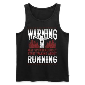 Running Runner Half Marathon - Men's Premium Organic Tank Top - black - Front - Michal (187cm)