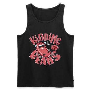 Funny Kidding Beans - Cool Bean-gigt-idea - Débardeur bio Premium Homme - noir - Devant - AI Model Male 178 light (178cm)