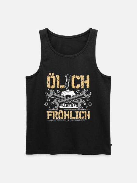 Olich aber Fröhlich - Männer Premium Bio Tank Top - Schwarz