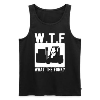 What The Fork Forklift Driver Forklift - Men's Premium Organic Tank Top - black - Front - Michal (187cm)