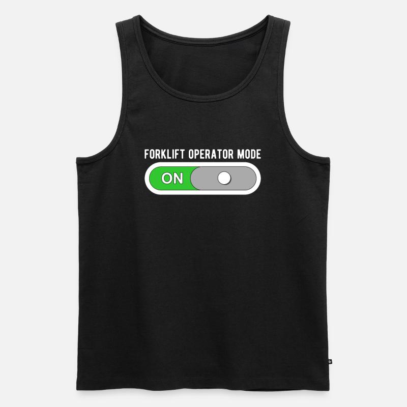 Staplerfahrer Gabelstapler Modus An - Männer Premium Bio Tank Top - Schwarz