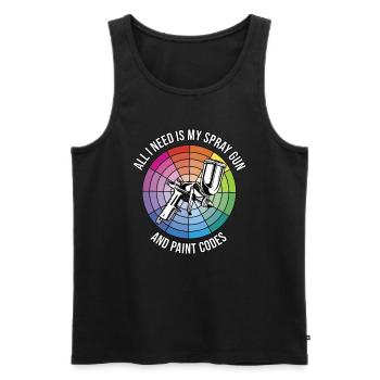 Car Painter Vehicle Painter Painter - Men's Premium Organic Tank Top - black - Front - AI Model Male 178 light (178cm)