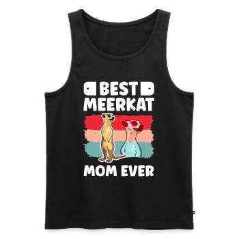 Meilleure maman suricate de tous les temps Erdmännchen - Débardeur bio Premium Homme - noir - Devant - Michal (187cm)