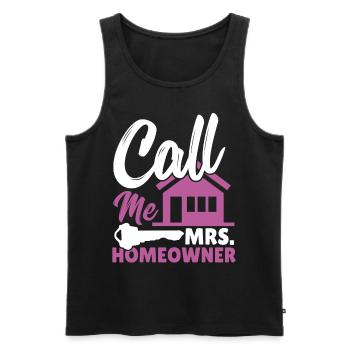 Call Me Mrs. Homeowner Housewarming Party - Männer Premium Bio Tank Top - Schwarz - Vorne - AI Model Male 178 light (178cm)