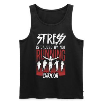 Running Runner Half Marathon - Männer Premium Bio Tank Top - Schwarz - Vorne - Michal (187cm)