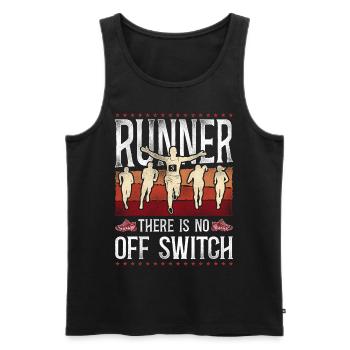 Running Runner Half Marathon - Männer Premium Bio Tank Top - Schwarz - Vorne - Michal (187cm)
