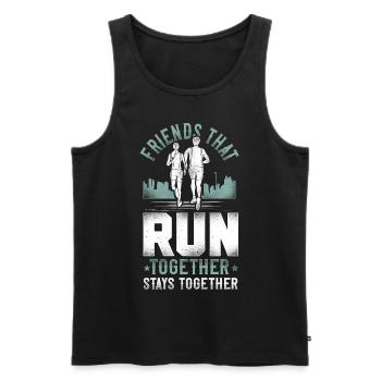 Running Runner Half Marathon - Men's Premium Organic Tank Top - black - Front - Michal (187cm)