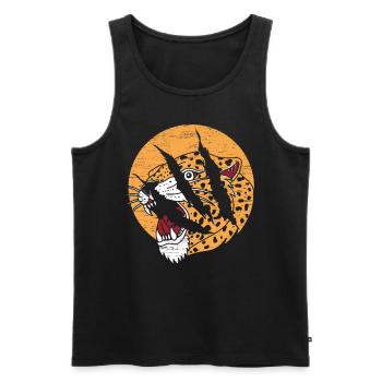 Cheetah Whisperer Wildlife Animal Keeper - Men's Premium Organic Tank Top - black - Front - Michal (187cm)