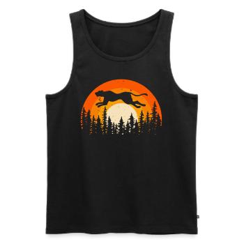 Gepardenflüsterer Wildtier Tierpfleger - Männer Premium Bio Tank Top - Schwarz - Vorne - Michal (187cm)