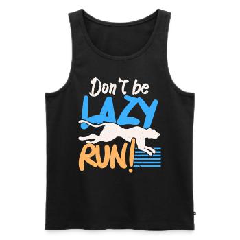 Don't Be Lazy Run Gepard Wildlife Zookeeper - Männer Premium Bio Tank Top - Schwarz - Vorne - Michal (187cm)