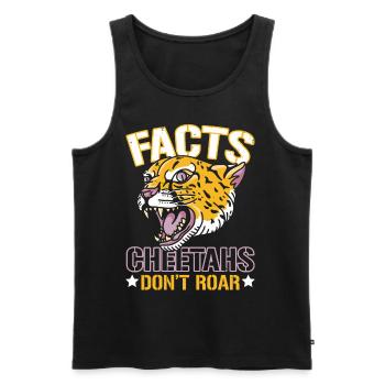 Faits Cheetahs Don’t Roar Wildlife Zookeepers - Débardeur bio Premium Homme - noir - Devant - Michal (187cm)