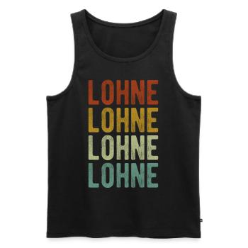 Lohne Stadt Retro Vintage - Männer Premium Bio Tank Top - Schwarz - Vorne - AI Model Male 178 light (178cm)