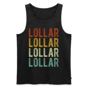 Lollar City Rétro Vintage - Débardeur bio Premium Homme - noir - Devant - Michal (187cm)