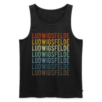 Ludwigsfelde Stadt Retro Vintage - Männer Premium Bio Tank Top - Schwarz - Vorne - Michal (187cm)