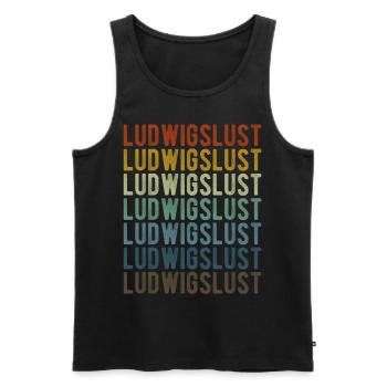 Ludwigslust Stadt Retro Vintage - Männer Premium Bio Tank Top - Schwarz - Vorne - Michal (187cm)