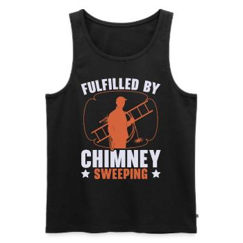 Erfüllt vom Schornsteinfegen Schornsteinflüsterer - Männer Premium Bio Tank Top - Schwarz - Vorne - AI Model Male 178 light (178cm)