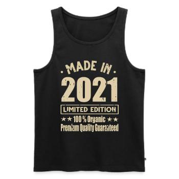 Fabriqué en 2021 Vintage Retro Limited Edition - Débardeur bio Premium Homme - noir - Devant - Michal (187cm)