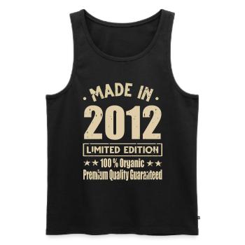 Made in 2012 Vintage Retro Limited Edition - Männer Premium Bio Tank Top - Schwarz - Vorne - AI Model Male 178 light (178cm)