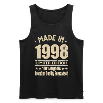 Made in 1998 Vintage Retro Limited Edition - Men's Premium Organic Tank Top - black - Front - Michal (187cm)