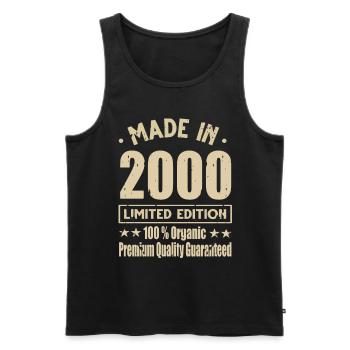Fabriqué en 2000 Vintage Retro Limited Edition - Débardeur bio Premium Homme - noir - Devant - Michal (187cm)