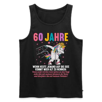 60 Jahre idee mich alt zu nennen 60 Geburtstag - Männer Premium Bio Tank Top - Schwarz - Vorne - Michal (187cm)