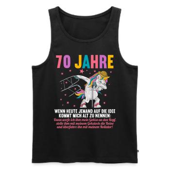 70 Jahre idee mich alt zu nennen 70 Geburtstag - Männer Premium Bio Tank Top - Schwarz - Vorne - Michal (187cm)