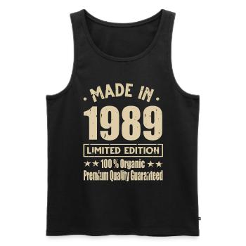 Made in 1989 Vintage Retro Limited Edition - Men's Premium Organic Tank Top - black - Front - Michal (187cm)