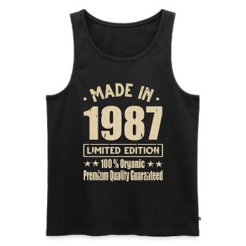 Fabriqué en 1987 Vintage Retro Limited Edition - Débardeur bio Premium Homme - noir - Devant - Michal (187cm)