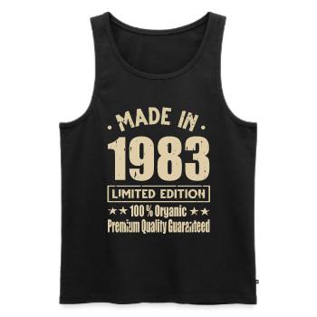 Fabriqué en 1983 Vintage Retro Limited Edition - Débardeur bio Premium Homme - noir - Devant - Michal (187cm)