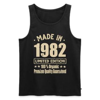 Fabriqué en 1982 Vintage Retro Limited Edition - Débardeur bio Premium Homme - noir - Devant - Michal (187cm)