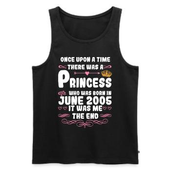 Es war einmal eine Prinzessin. Juni 2005 Geburtsta - Männer Premium Bio Tank Top - Schwarz - Vorne - Michal (187cm)