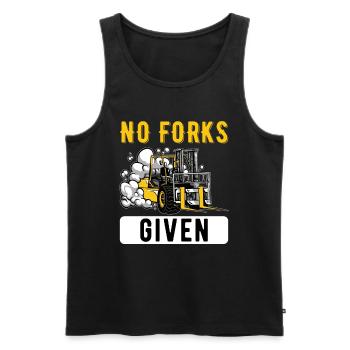 No Forks Given Forklift Driver Forklift - Men's Premium Organic Tank Top - black - Front - AI Model Male 178 light (178cm)